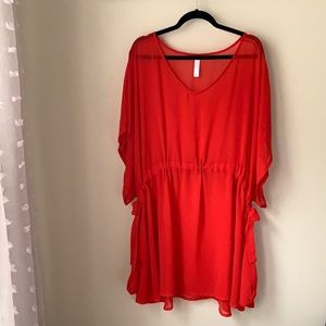 Cacique Beach Coverup - Red